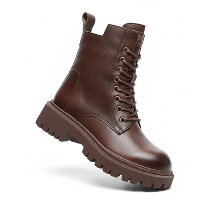 Raven Chunky Veterlaarzen Dames – Stoere Enkelboots met Plateauzool