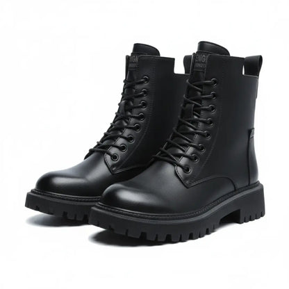 Raven Chunky Veterlaarzen Dames – Stoere Enkelboots met Plateauzool