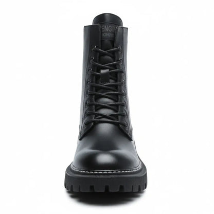Raven Chunky Veterlaarzen Dames – Stoere Enkelboots met Plateauzool