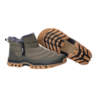 Arv Heren Snowboots met Rits – Waterdichte Schoenen met Fleece Voering