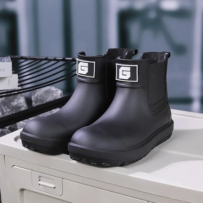 Elion Waterdichte Antislip Regenlaarzen - Stevige Lage Schoenen