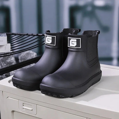 Elion Waterdichte Antislip Regenlaarzen - Stevige Lage Schoenen