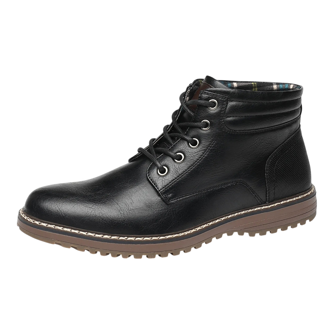 Vegan Leren Enkelboots Heren – Comfortabele Casual Veterschoenen