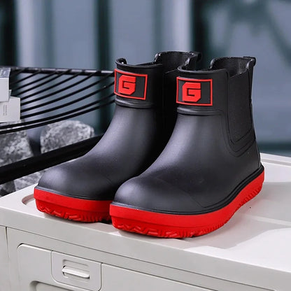 Elion Waterdichte Antislip Regenlaarzen - Stevige Lage Schoenen
