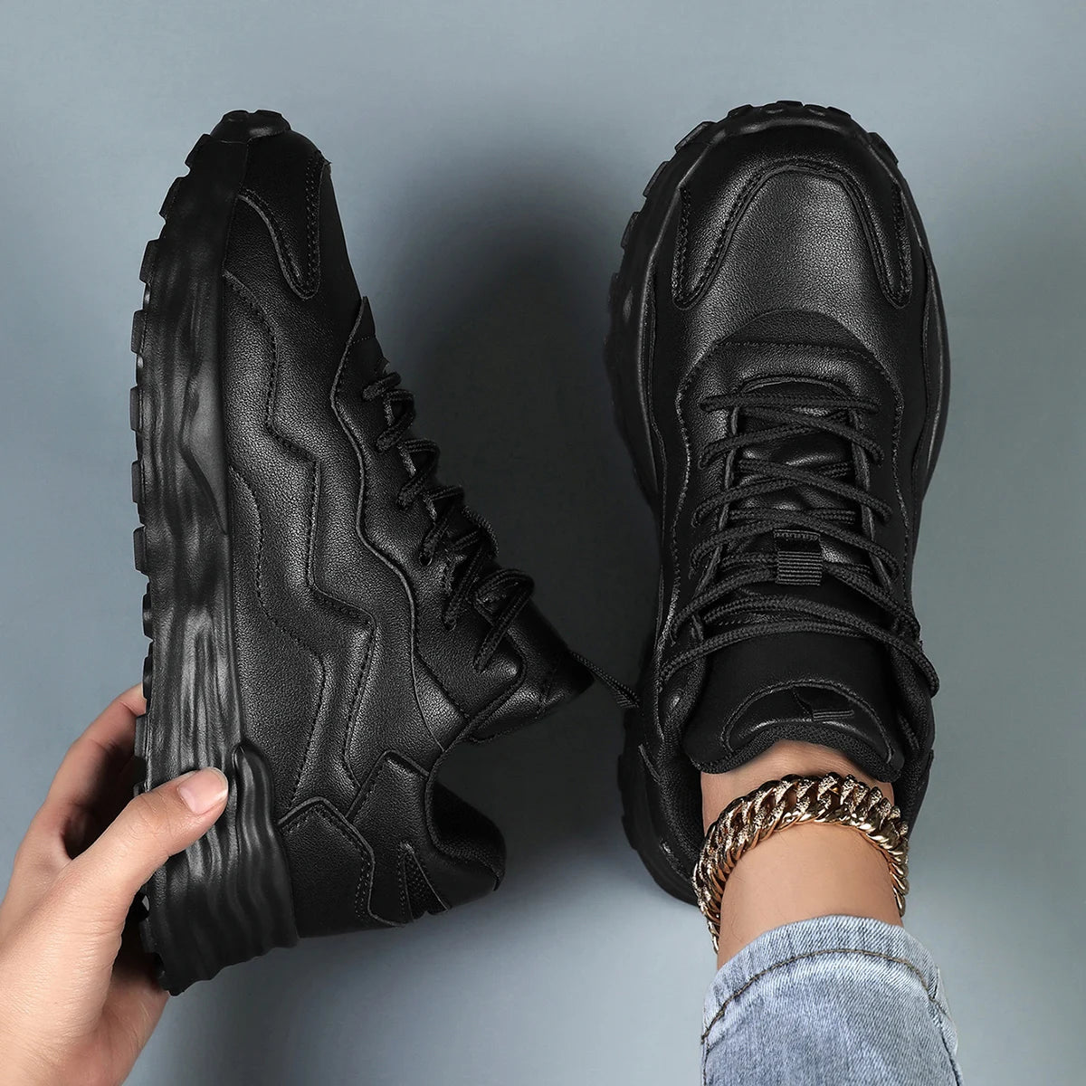 Jade Dames Sneakers met Voetbed - Leren Schoenen