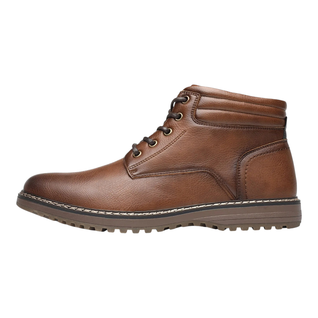 Vegan Leren Enkelboots Heren – Comfortabele Casual Veterschoenen