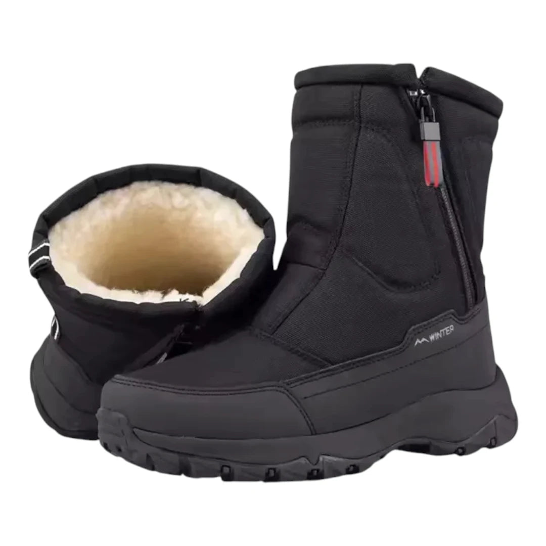 Lara Winterlaarzen Dames – Snowboots met Zachte Bontvoering en Rits