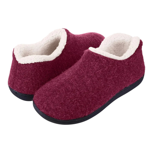 Clara Warme Dames Pantoffels – Pluche Sloffen met Harde Zool