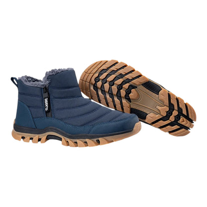Arv Heren Snowboots met Rits – Waterdichte Schoenen met Fleece Voering