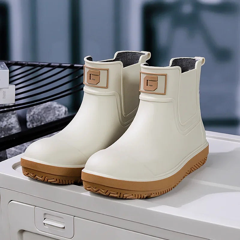 Elion Waterdichte Antislip Regenlaarzen - Stevige Lage Schoenen