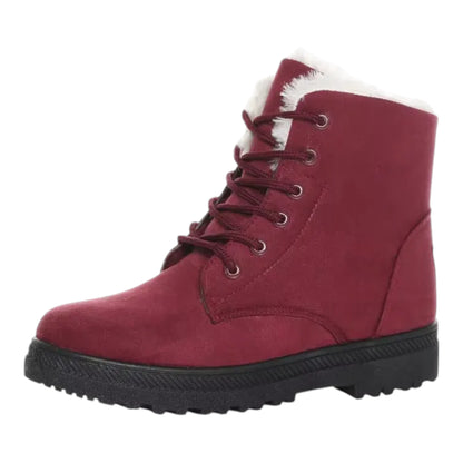 Dames Winterboots – Warme Enkellaarsjes met Voering en Antislip Zool