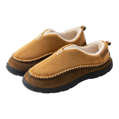 Olaf Zachte Heren Pantoffels met Wol – Sloffen met Harde Zool
