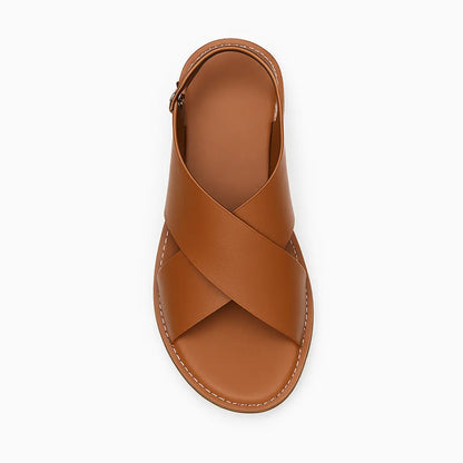 Ziva Leren Sandalen Dames met Hakje & Gesp - Zomerse Sandalen