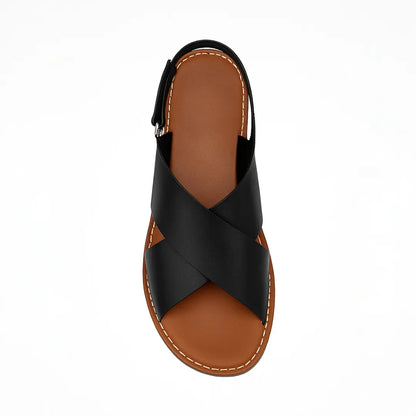 Ziva Leren Sandalen Dames met Hakje & Gesp - Zomerse Sandalen