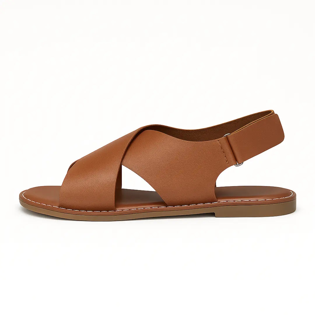 Ziva Leren Sandalen Dames met Hakje & Gesp - Zomerse Sandalen