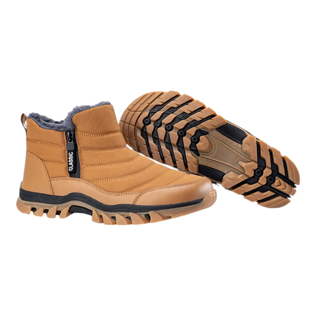 Arv Heren Snowboots met Rits – Waterdichte Schoenen met Fleece Voering