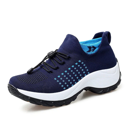 Sia Hoge Dames Wandelschoenen met Sokdesign - Wandelsneakers