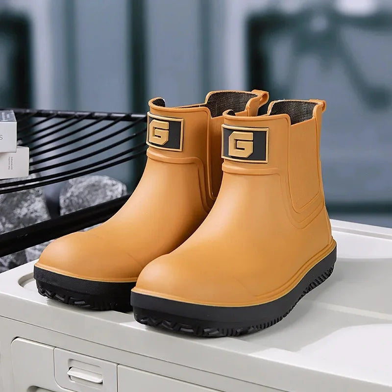 Elion Waterdichte Antislip Regenlaarzen - Stevige Lage Schoenen