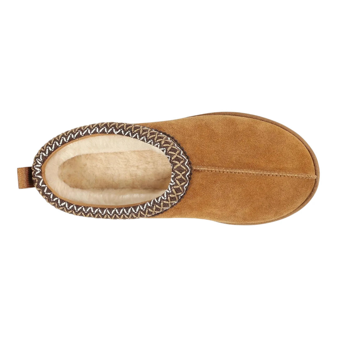 Leren Pantoffels Dames – Luxe Suède Sloffen met Warme Pluche Voering