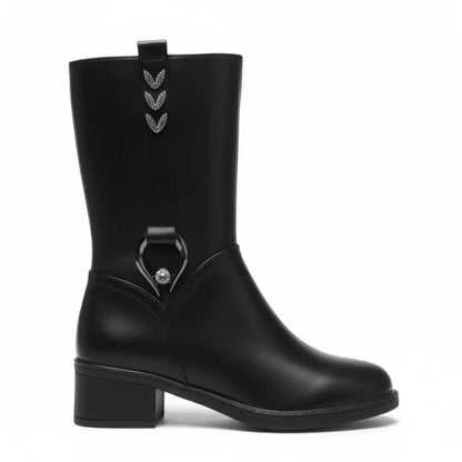 Selene Hoge Gevoerde Laarzen Dames – Warme Winter Boots met Hak