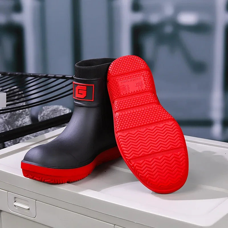 Elion Waterdichte Antislip Regenlaarzen - Stevige Lage Schoenen