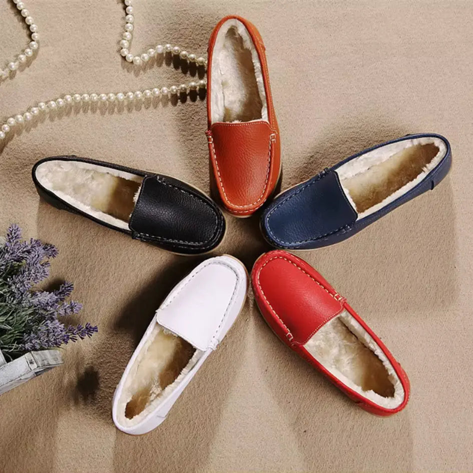 Sofie Leren Loafers Dames - Comfortabele Instappers met Voering