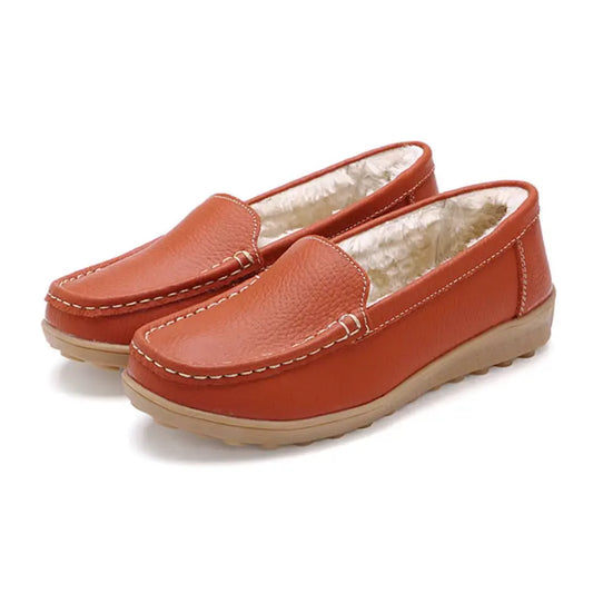 Sofie Leren Loafers Dames - Comfortabele Instappers met Voering