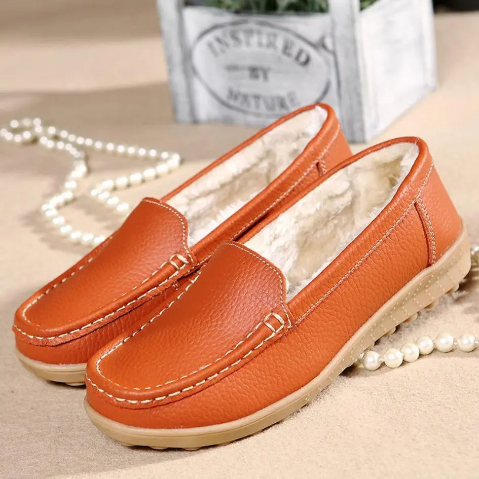 Sofie Leren Loafers Dames - Comfortabele Instappers met Voering