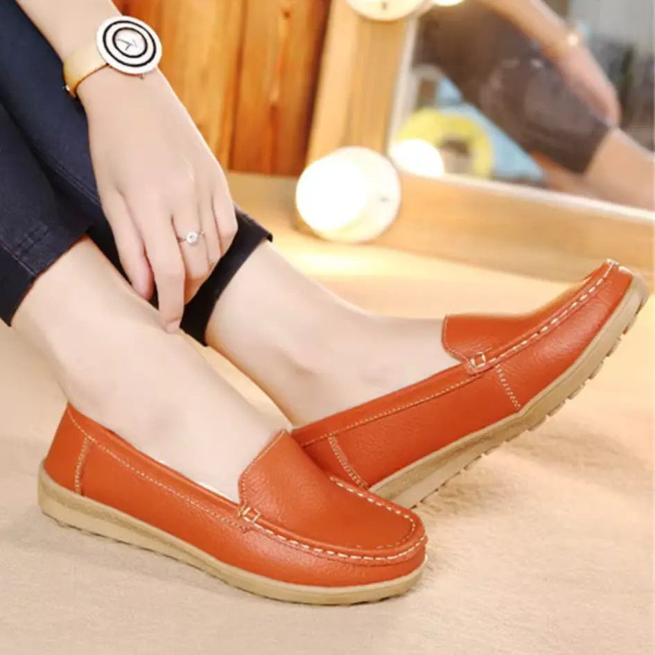 Sofie Leren Loafers Dames - Comfortabele Instappers met Voering