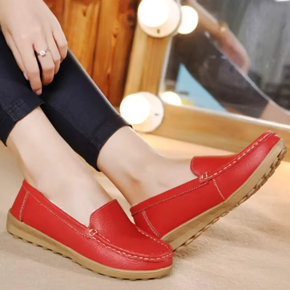 Sofie Leren Loafers Dames - Comfortabele Instappers met Voering