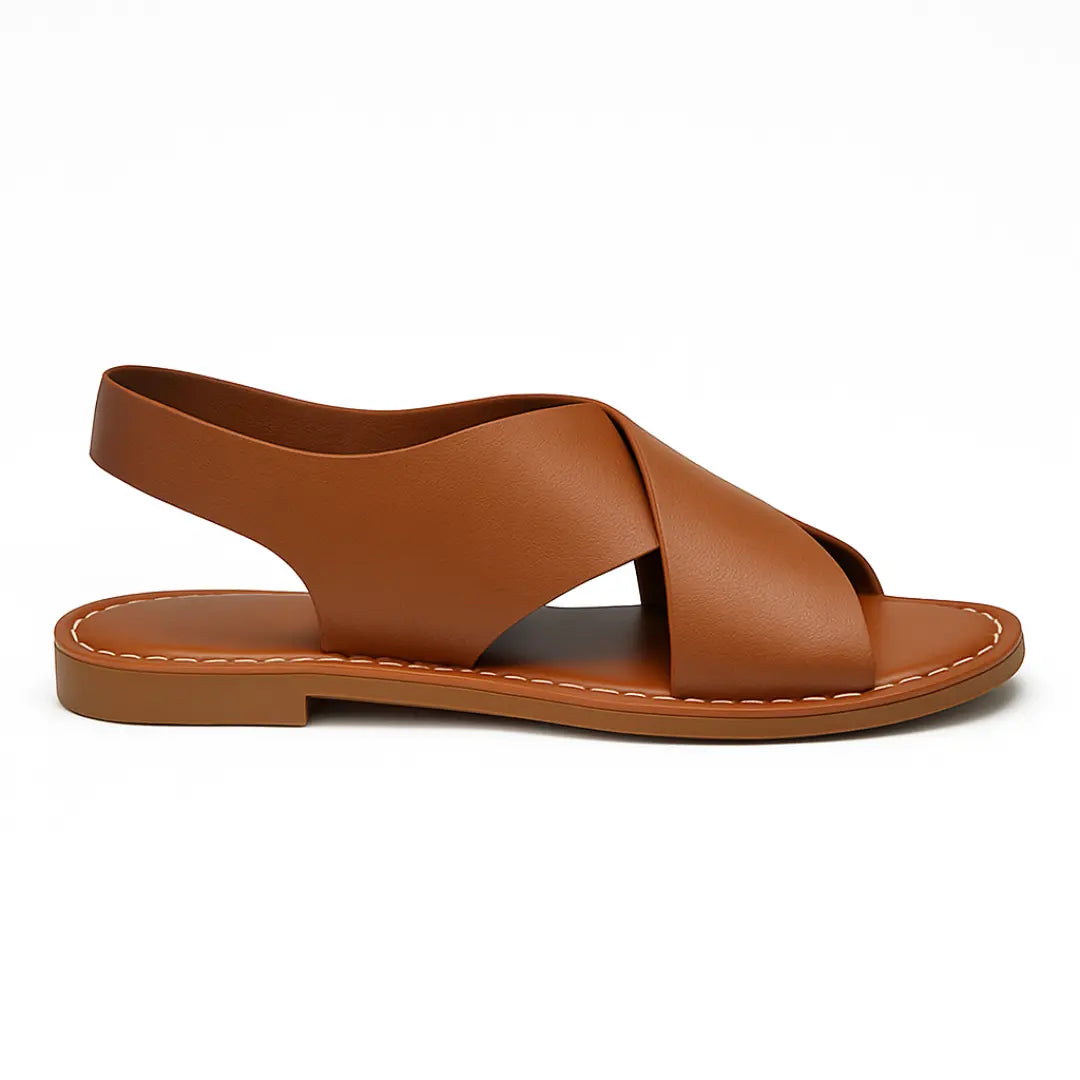 Ziva Leren Sandalen Dames met Hakje & Gesp - Zomerse Sandalen