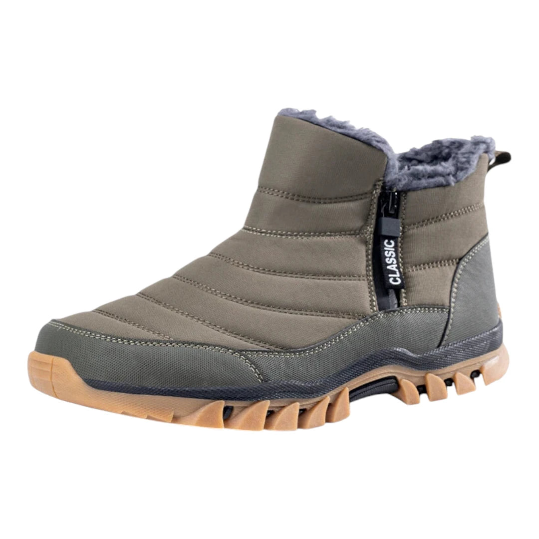 Arv Heren Snowboots met Rits – Waterdichte Schoenen met Fleece Voering