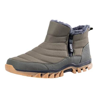 Arv Heren Snowboots met Rits – Waterdichte Schoenen met Fleece Voering