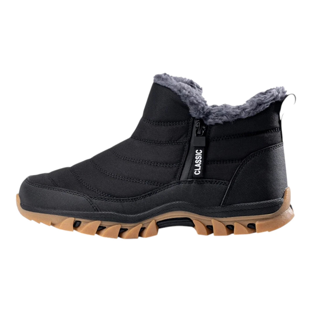 Arv Heren Snowboots met Rits – Waterdichte Schoenen met Fleece Voering