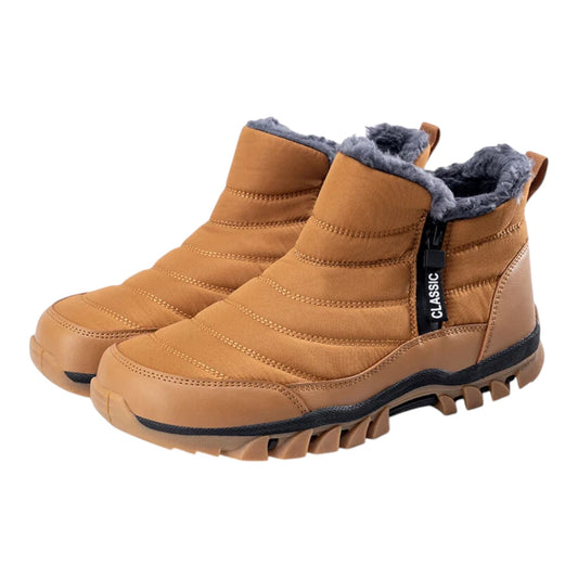 Arv Heren Snowboots met Rits – Waterdichte Schoenen met Fleece Voering