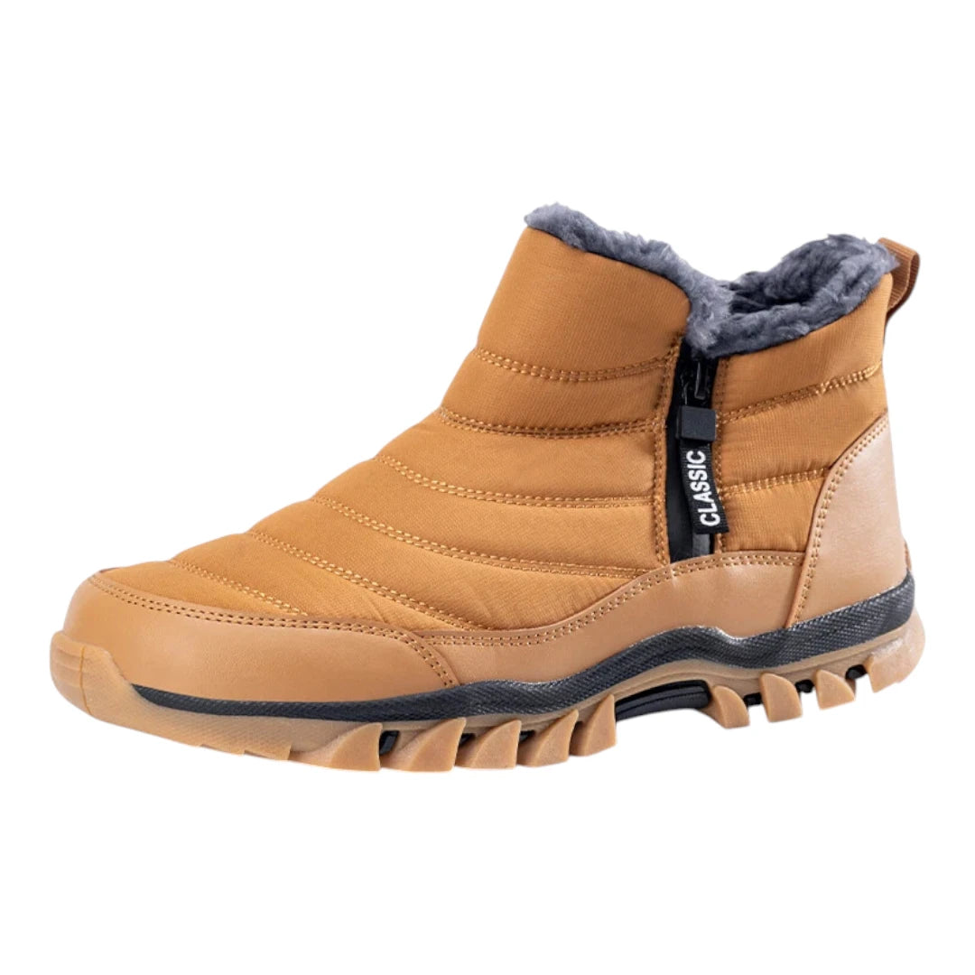 Arv Heren Snowboots met Rits – Waterdichte Schoenen met Fleece Voering