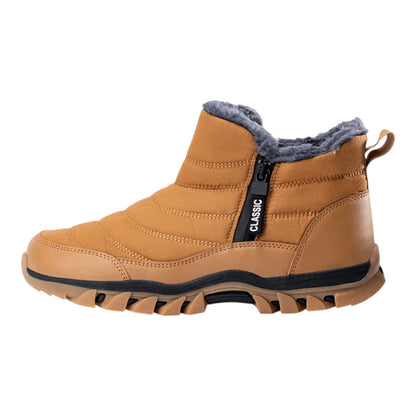 Arv Heren Snowboots met Rits – Waterdichte Schoenen met Fleece Voering
