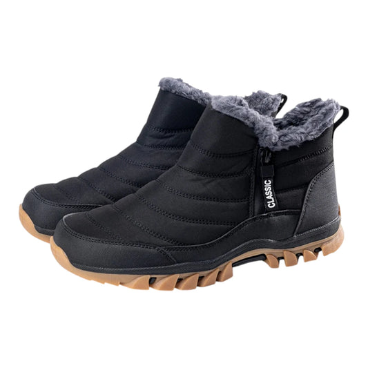 Arv Heren Snowboots met Rits – Waterdichte Schoenen met Fleece Voering