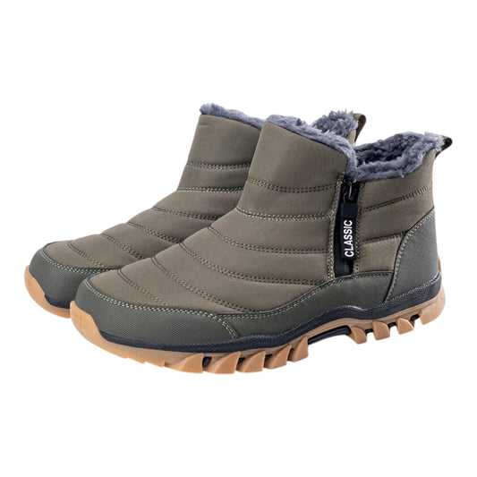 Arv Heren Snowboots met Rits – Waterdichte Schoenen met Fleece Voering