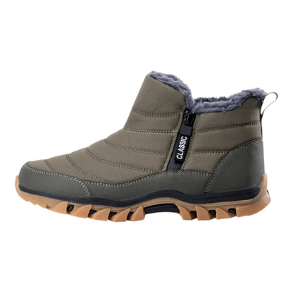 Arv Heren Snowboots met Rits – Waterdichte Schoenen met Fleece Voering